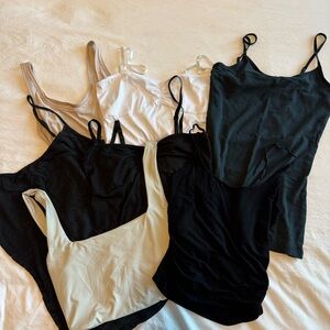 Set of Black, White, and Cream Tank Tops